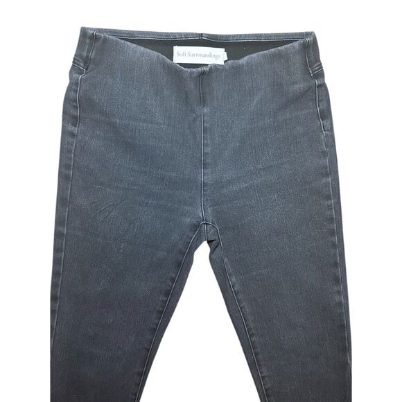 Soft Surroundings Charcoal Gray Denim Legging Pull On Skinny Sz S - Picture 3 of 5